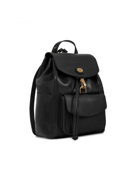 Zaino donna in pelle con tasca frontale The Bridge Story Donna – Nero/Oro - foto 2