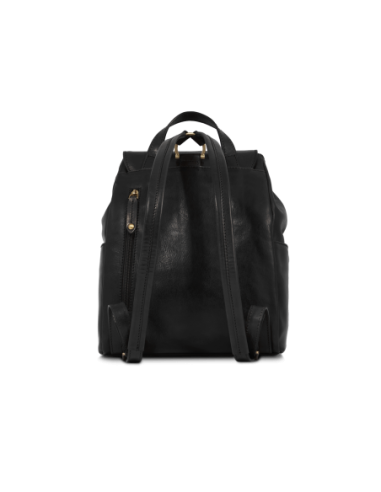 Zaino donna in pelle con tasca frontale The Bridge Story Donna – Nero/Oro - foto 3