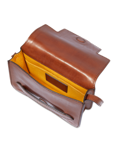 Borsa a tracolla in pelle The Bridge Lucrezia – Marrone/Oro - foto 4