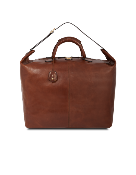 Borsone da viaggio in pelle 50 cm The Bridge Story Viaggio – Marrone/Oro - foto 1