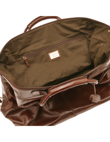 Borsone da viaggio in pelle 50 cm The Bridge Story Viaggio – Marrone/Oro - foto 4