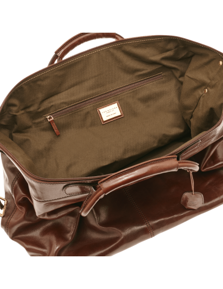 Borsone da viaggio in pelle 50 cm The Bridge Story Viaggio – Marrone/Oro - foto 4