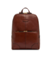 Zaino porta PC uomo in pelle due zip The Bridge Vespucci – Marrone/Oro Zaino porta PC uomo in pelle due zip The Bridge Vespucci – Marrone/Oro