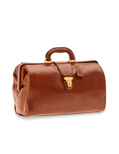 Borsa da medico in pelle The Bridge Story – Marrone/Oro - foto 1