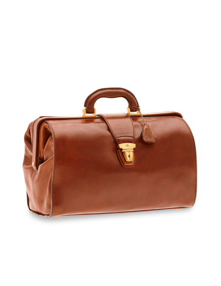 Borsa da medico in pelle The Bridge Story – Marrone/Oro - foto 1
