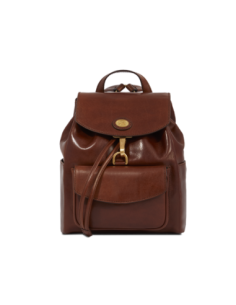 Zaino donna in pelle con tasca frontale The Bridge Story Donna – Marrone/Oro - foto 1
