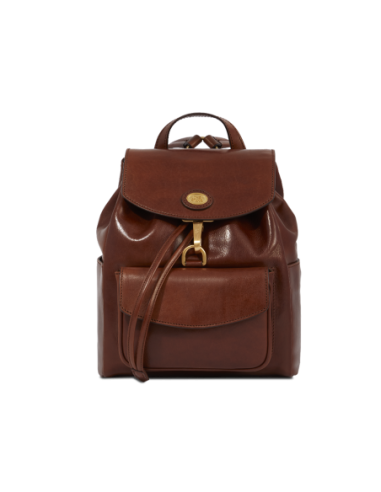 Zaino donna in pelle con tasca frontale The Bridge Story Donna – Marrone/Oro - foto 1