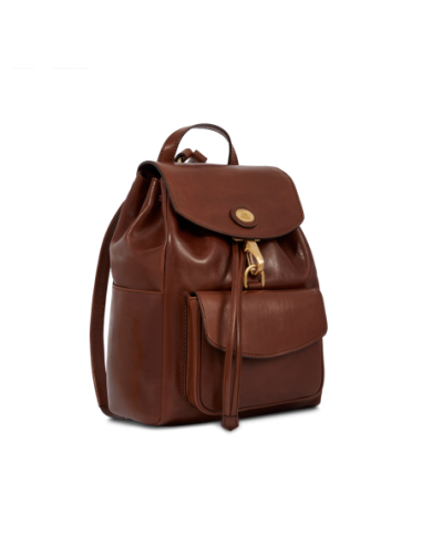 Zaino donna in pelle con tasca frontale The Bridge Story Donna – Marrone/Oro - foto 2