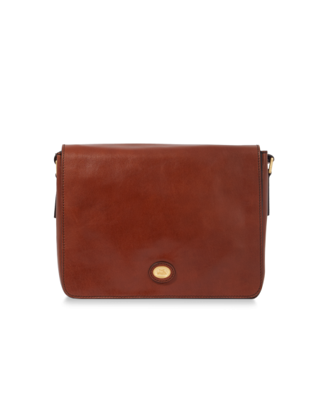 Cartella messenger in pelle uomo The Bridge Story Uomo – Marrone/Oro - foto 1