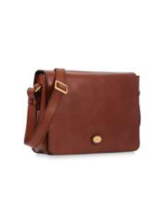 Cartella messenger in pelle uomo The Bridge Story Uomo – Marrone/Oro - foto 1 2