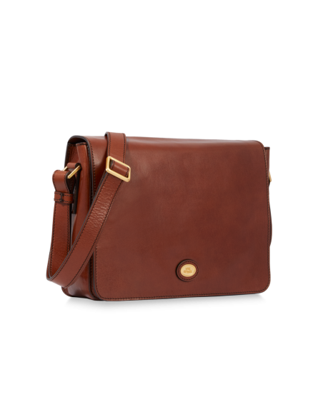 Cartella messenger in pelle uomo The Bridge Story Uomo – Marrone/Oro - foto 2