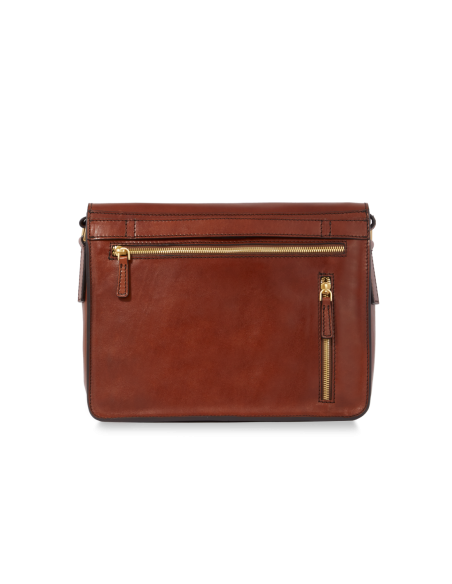 Cartella messenger in pelle uomo The Bridge Story Uomo – Marrone/Oro - foto 3