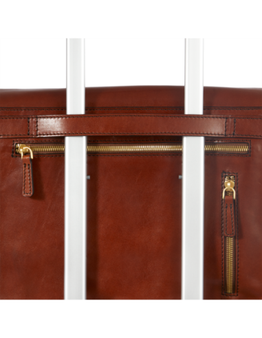 Cartella messenger in pelle uomo The Bridge Story Uomo – Marrone/Oro - foto 4