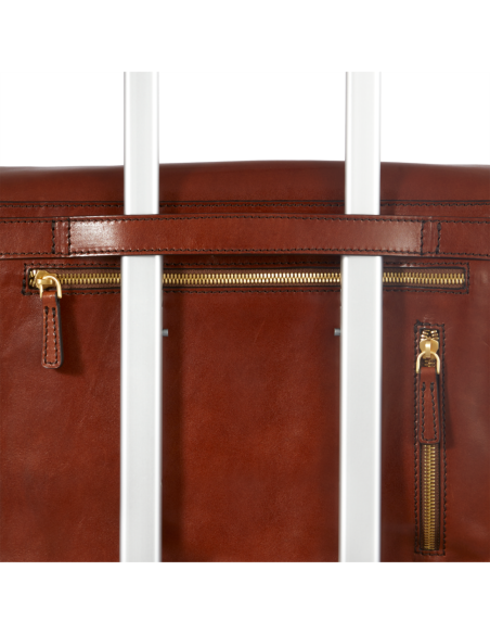 Cartella messenger in pelle uomo The Bridge Story Uomo – Marrone/Oro - foto 4