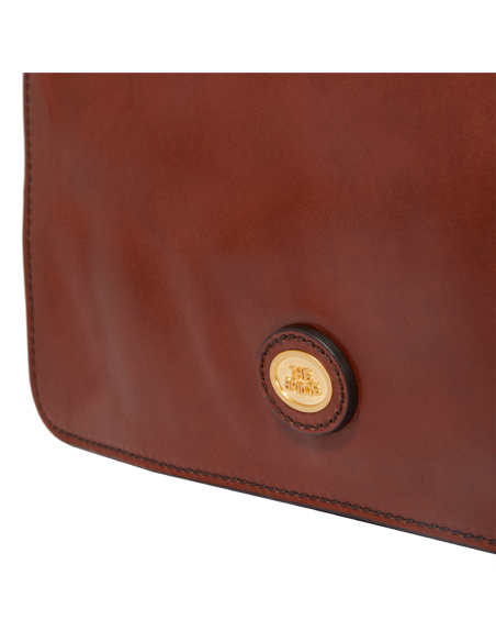 Cartella messenger in pelle uomo The Bridge Story Uomo – Marrone/Oro - foto 6