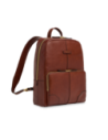 Zaino porta PC uomo in pelle una zip The Bridge Vespucci – Marrone/Oro