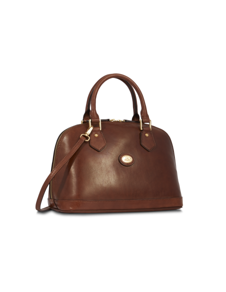 Borsa a mano in pelle con tracolla The Bridge Story Donna – Marrone/Oro - foto 2