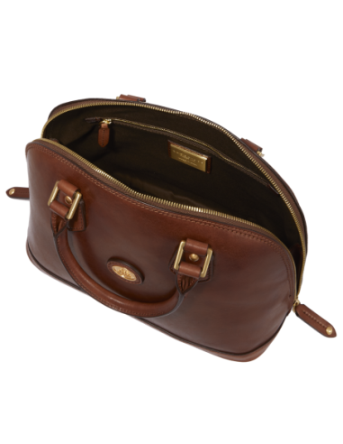 Borsa a mano in pelle con tracolla The Bridge Story Donna – Marrone/Oro - foto 4