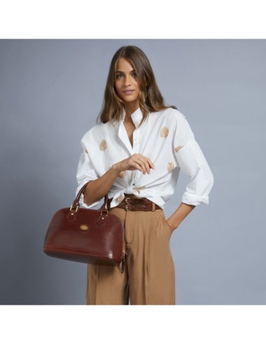 Borsa a mano in pelle con tracolla The Bridge Story Donna – Marrone/Oro - foto 5