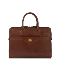 Borsa porta PC da donna in pelle The Bridge Story Donna – Marrone/Oro - foto 1