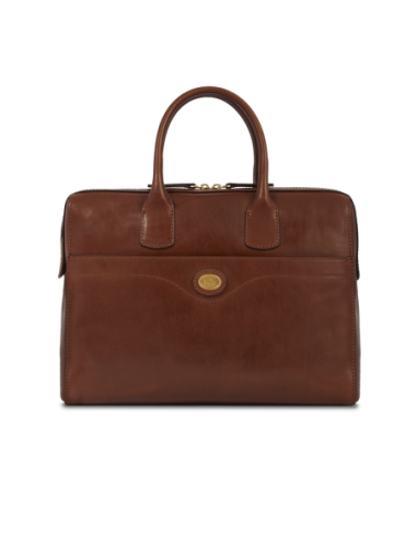 Borsa porta PC da donna in pelle The Bridge Story Donna – Marrone/Oro - foto 1