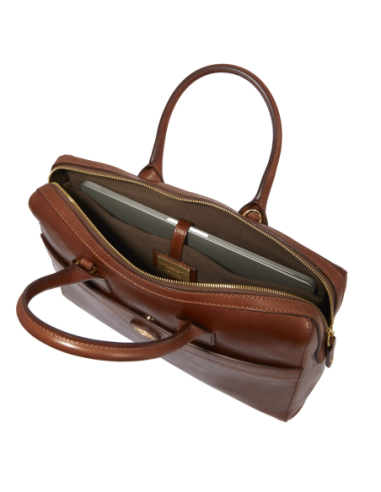 Borsa porta PC da donna in pelle The Bridge Story Donna – Marrone/Oro - foto 4