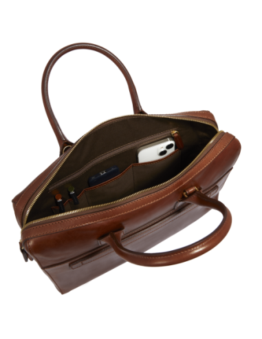 Borsa porta PC da donna in pelle The Bridge Story Donna – Marrone/Oro - foto 5