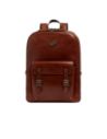 Zaino porta PC uomo in pelle due zip The Bridge Galileo – Marrone/Rutenio