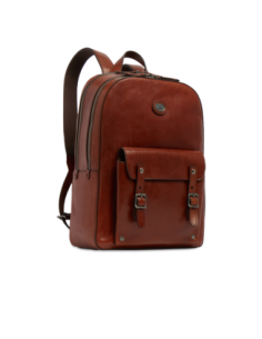 Zaino porta PC uomo in pelle due zip The Bridge Galileo – Marrone/Rutenio - foto 1 2