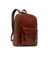 Zaino porta PC uomo in pelle due zip The Bridge Galileo – Marrone/Rutenio