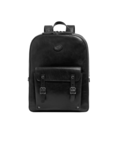 Zaino porta PC uomo in pelle due zip The Bridge Galileo – Nero/Rutenio - foto 1