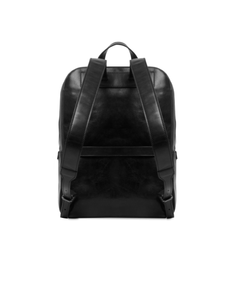 Zaino porta PC uomo in pelle due zip The Bridge Galileo – Nero/Rutenio - foto 3