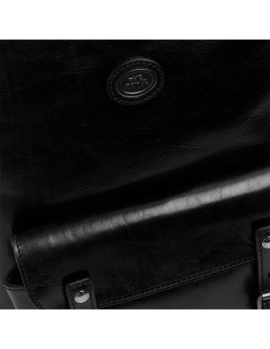Zaino porta PC uomo in pelle due zip The Bridge Galileo – Nero/Rutenio - foto 5