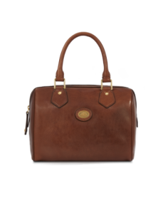 Bauletto in pelle con tracolla removibile The Bridge Story Donna – Marrone/Oro - foto 1