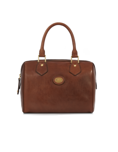 Bauletto in pelle con tracolla removibile The Bridge Story Donna – Marrone/Oro - foto 1