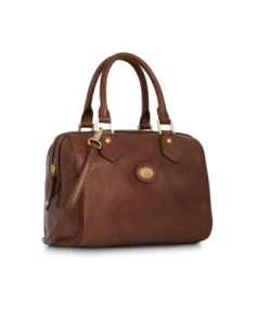 Bauletto in pelle con tracolla removibile The Bridge Story Donna – Marrone/Oro - foto 1 2