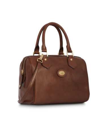 Bauletto in pelle con tracolla removibile The Bridge Story Donna – Marrone/Oro - foto 2