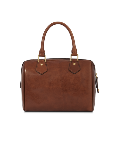 Bauletto in pelle con tracolla removibile The Bridge Story Donna – Marrone/Oro - foto 3