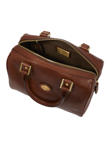 Bauletto in pelle con tracolla removibile The Bridge Story Donna – Marrone/Oro - foto 4