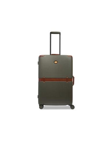 Trolley medio in pelle e policarbonato The Bridge Story Viaggio Trunks – Foresta/Marrone - foto 1