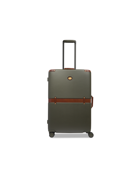 Trolley medio in pelle e policarbonato The Bridge Story Viaggio Trunks – Foresta/Marrone - foto 1