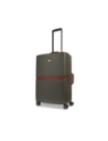 Trolley medio in pelle e policarbonato The Bridge Story Viaggio Trunks – Foresta/Marrone