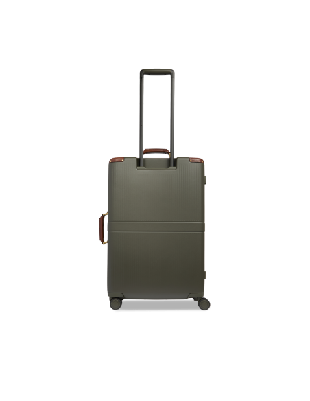 Trolley medio in pelle e policarbonato The Bridge Story Viaggio Trunks – Foresta/Marrone - foto 3
