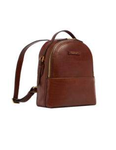 Zaino donna in pelle The Bridge Pearl District – Marrone/Oro - foto 1 2