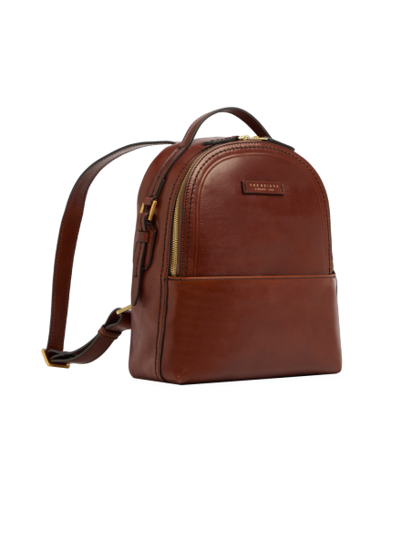 Zaino donna in pelle The Bridge Pearl District – Marrone/Oro - foto 2