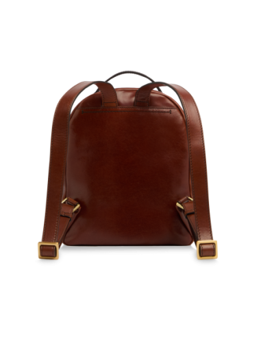 Zaino donna in pelle The Bridge Pearl District – Marrone/Oro - foto 3