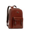 Zaino porta PC uomo in pelle una zip The Bridge Galileo – Marrone/Rutenio