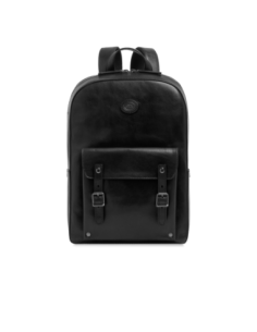 Zaino porta PC uomo in pelle una zip The Bridge Galileo – Nero/Rutenio - foto 1
