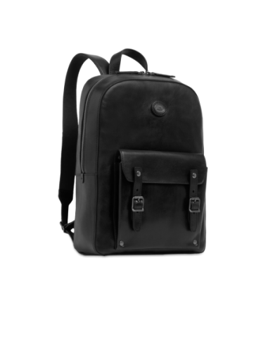 Zaino porta PC uomo in pelle una zip The Bridge Galileo – Nero/Rutenio - foto 2