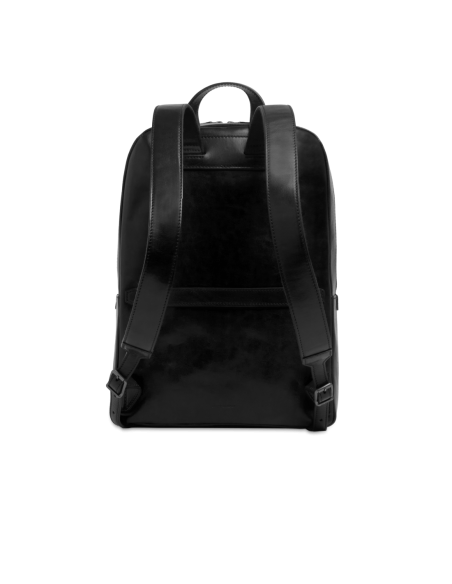 Zaino porta PC uomo in pelle una zip The Bridge Galileo – Nero/Rutenio - foto 3